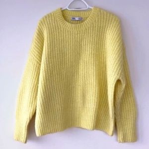 Zara canary yellow sweater size M.